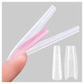 Gelike EC Sandwich Nail Forms for Builder Gel: 2026 New Dual Nail Form No Gel Stacking Warping or Bubbles for Home Extensions Art - 240Pcs 15 Sizes Top & Bottom Molds - Long Coffin