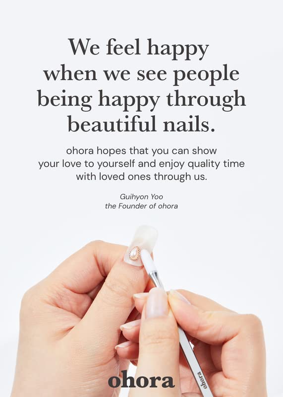 ohora Semi Cured Gel Nail Strips (N Nudist) - Nude, Solid, Works with Any UV/LED Lamps, Salon-Quality, Long Lasting, Easy to Apply & Remove - Includes 2 Prep Pads, Nail File & Wooden Stick