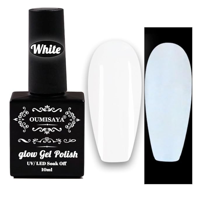 Glow in the dark milky white gel polish color 10ML for french nail art design (GP88aWW)
