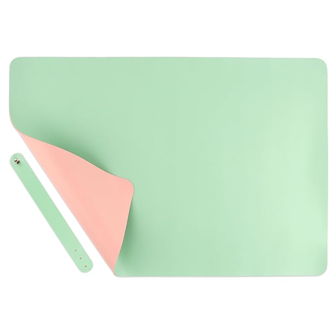 Foldable Nail Mat, Waterproof Manicure Pad 23.62x15.75 Inch | Perfect for Manicure at Home or Salon | Easy to Clean, Portable Design (Pink+Blue)