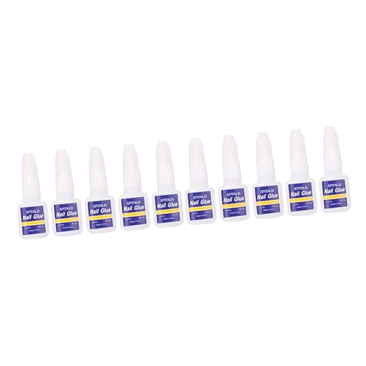 10 pcs Nail Glue Nails Press Nails Each Super Strong Adhesive False Nail Tips Repair Nail Art Decoration Skin Friendly Formula