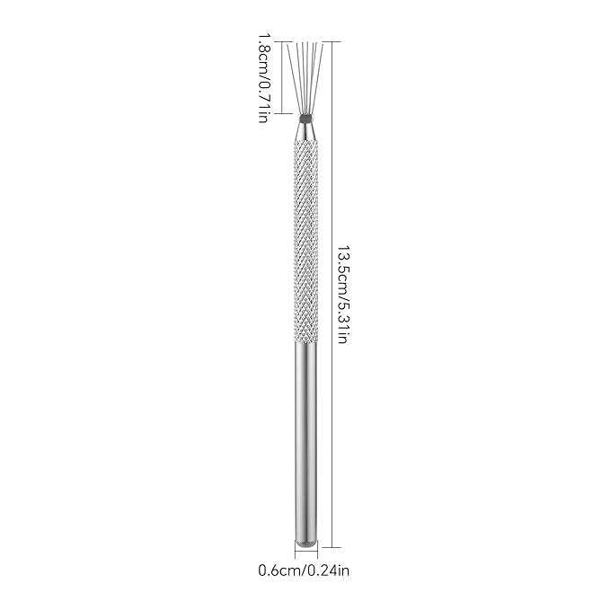 3Pcs 7-pin Nail Liner Tool Nail Art Pen Bendable Ultra-thin Stripe Nail Brush, Drawing Dotting Sculpting Manicure Styling Tool, for Home DIY Nail Salon (3PCS)