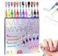 NEW 12 Colors Nail Arts Markers Pens Set, Nail Markers for Nail Arts, Suitable for Nail Arts, Nail Painting, And Artistic Decorations; Suitable for Everyone（12 Colors）