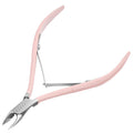 Makartt Cuticle Nippers, Pink Cuticle Trimmer Extremely Sharp Full Jaw Cuticle Remover Nail Care for Manicure Home Salon Use (Pack of 1)