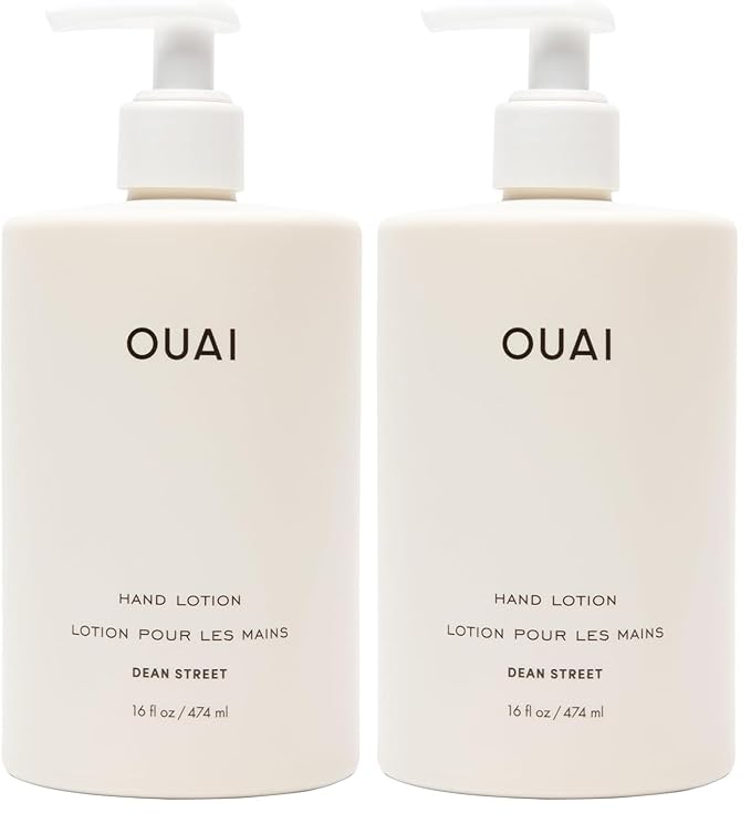 OUAI Hand Lotion - Daily, Lightweight, Hydrating Lotion for Dry Skin - Made with Avocado, Rosehip and Jojoba Oil to Lock in Moisture - Never Greasy (16 Fl Oz) (Pack of 2)