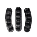 3pcs False Nail Art Tips Practice Display Stand Tool with 10 pcs False Nail Tips for Gel Nail Polish DIY Nail Training Tools (Black)