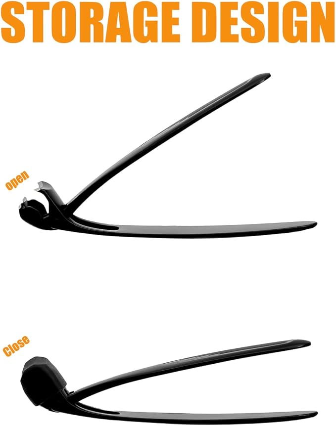 Precision Stainless Steel Heavy Duty Angled Head,Wide Jaw Clippers for Seniors,Ingrown Toenail,Thick Nail.Extra-Long Handle, Slanted Nail Cutter for Men,Women,Pregnant,Elderly.Stocking Stuffers.4Pcs