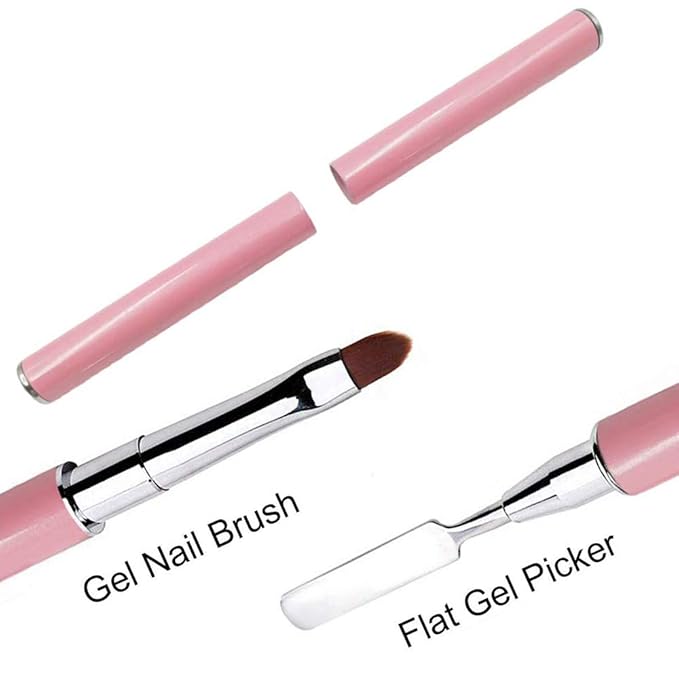 PolyGel Brush and Picker Brush tool for UV Poly Gel (Pink)