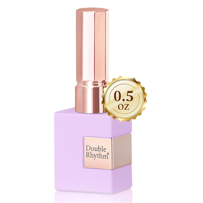 Double Rhythm 0.5 Oz Gel Nail Polish Neutral Natural Same Color Same Bottle Translucent Light Milky Pastel 15ML Manicure French Design Art DIY at Home (Pastel Lilac-A1588)