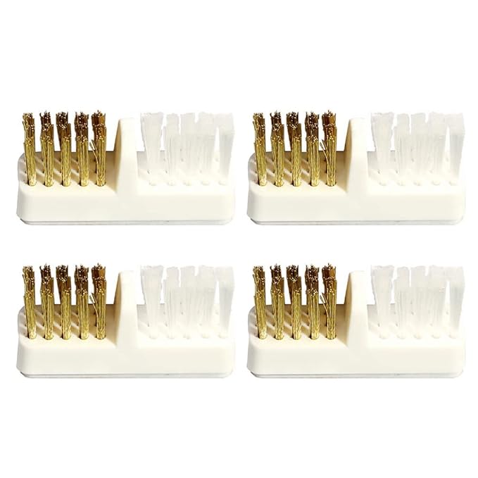 minkissy Cleaning Brushes for Drill 4pcs Drill Brush Copper Wire Bristles Nail Cleaner Tool for Nail Salon Home Use