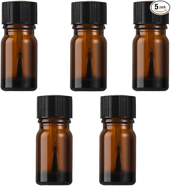 5 Pcs 5ml Empty Nail Polish Bottles With Brush Cap Refillable Nail Polish Containers Nail Art Bottle Nail Varnish Bottle
