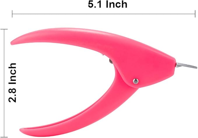 Belleboost Nail Tip Clipper Edge Cutter Adjustable Stainless Steel False Artificial Acrylic Fake Trimmer Manicure Pedicure Sharp Rustproof Blade Clip Tool for Salon Home Art,DIY Use Acrylic Pink