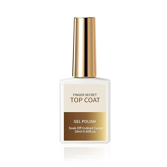 18ml/0.60floz Top Coat for Gel Nail Polish,Quick Dry Clear Nail Polish,Nail Supplies for DIY in Salon or Home Use.