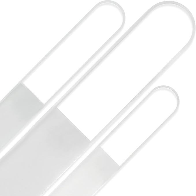 Mont Bleu Professional Set of 3 Czech Glass Nail Files - Genuine Czech Tempered Glass - Handmade Gift Set - Washable Double Sided Nail File - Etched Nail Files - Crystal Nail File for Natural Nails