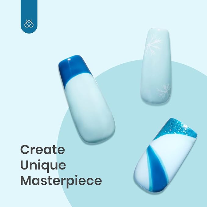 Beetles Blue Teal Gel Polish - Dark Navy Blue Colors Teal Turquoise Gel Nail Polish Jewel Tones Sparkle Nails Kit Nails Design Soak Off UV DIY Manicure Gift for Girls Women