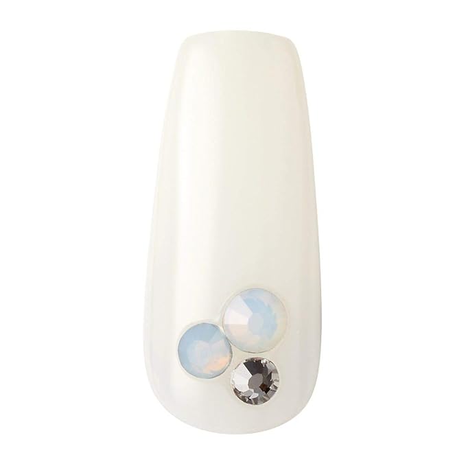 KISS Masterpiece One-Of-A-Kind Luxe Mani, Long Length, Premium Acrylic Fake Nails, Style “No.1”, with Pink Gel Nail Glue, Manicure Stick, Mini File, & 30 False Nails Including 12 Accent Nails