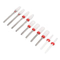 Nail Drill Bit Set Multi Roughness 10pcs Ceramic Nail Drill Bits with Storage Box for Home Use