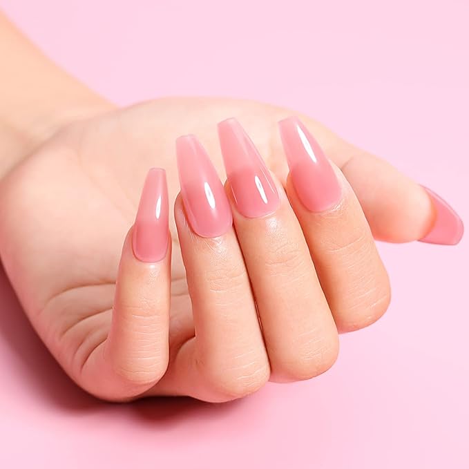 AIMEILI Hema Free 5 in 1 Builder Nail Gel, Cruelty Free, Vegan, Strengthener Gel Nude Gel Polish 10ML-164