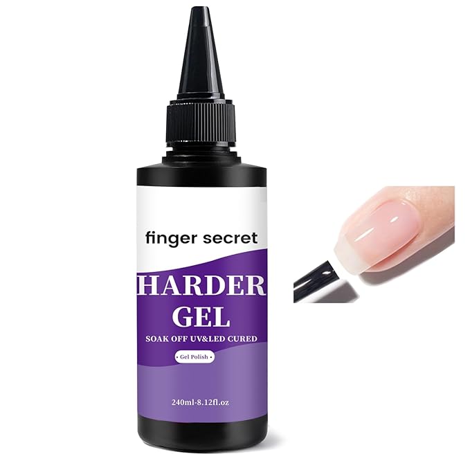 240ml/8floz Hard Gel for Nail Polish,Builder Gel for Nails,Nail Supplies for DIY in Salon or Home Use.