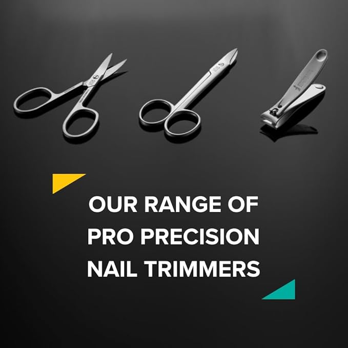 Rui Smiths Pro Precision Stainless Steel Pedicure Trimmer Cutter with Micro-Serrated, Anti-Skid Cutting Edges and Long Handles For Hard Nails | Made in Solingen, Germany (Nail Scissors)