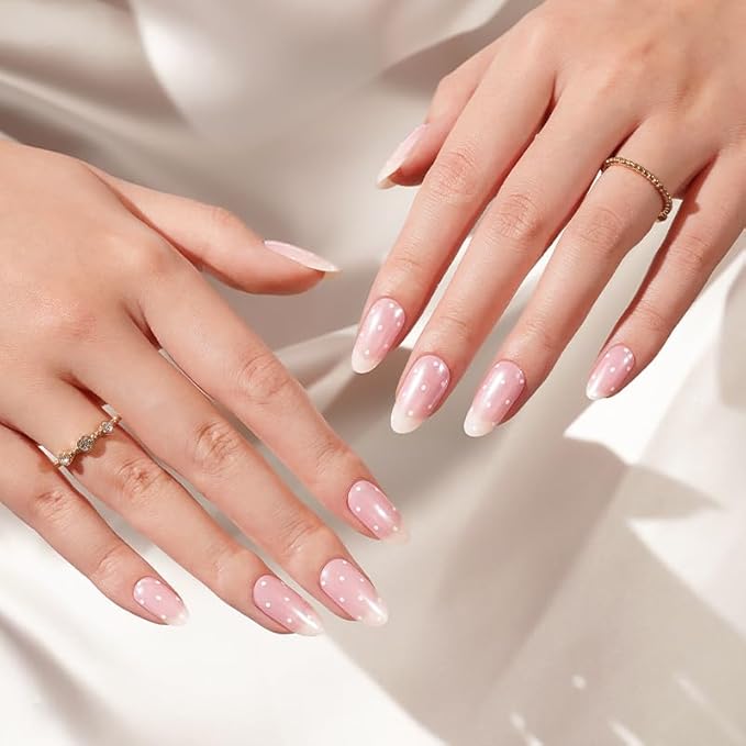 Semi-Cured Gel Nail Strips - 20 Salon-Quality Gel Sticker with UV Light Required, Long Lasting, Easy Application & Removal, Includes Prep Pad, Nail File, Wooden Stick – Powdered Sugar