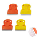 4 Pack Nail Art Plates Razor Blade Scraper Small Stainless Steel Template Cleaning Razor Scraper Glue Remover Tool for Nail Stamping Plates Set Nail Art Stamper Scraper Nail Stamp Plate Kit