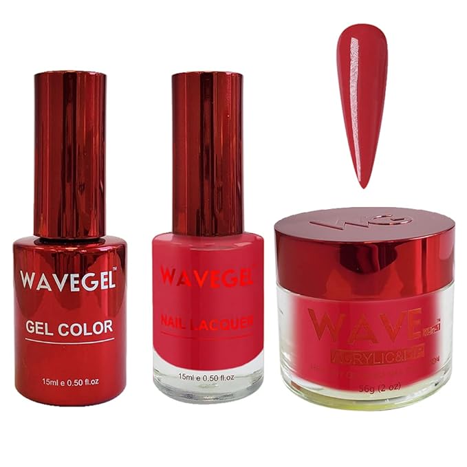WAVEGEL Soak-Off Gel, Nail Lacquer & Acrylic/Dip Powder Matching Set - Queen Collection - #059 Plymouth Lox