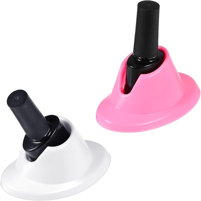 2PCS Nail Polish Bottle Holder Soft Rubber Nail Polish Bottle Holder Anti-Spill Bottles Stand Nails Holders For Painting Manicure Display Tools Nails Polishes Accessories Nailart Supplies