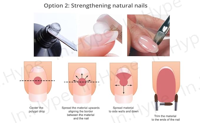 IN.HYPE AcryGel/Acrylic Nail Extension Builder Gel Poly Nail Gel (Milky White)