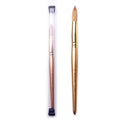 Acrylic Nail Brush Size 10, Kolinsky Acrylic Nail Brush for Acrylic Powder, Application Nail Art Drawing Brush for Extension Nails Carved for Beginners and Professionals (22#, Gold)