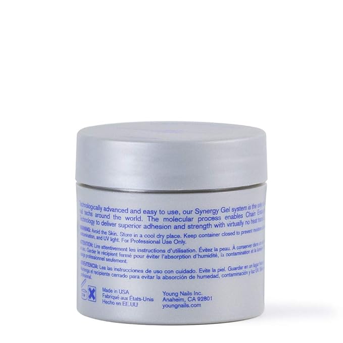Young Nails Synergy Gel System, Foundation Gel - Builder Gel Base Coat, Superior Adhesion & Strength, Hard Gel Base Coat - Base Gel, Clear, 30g