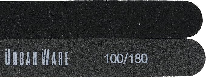 Professional Nail Files 10 Pack Double Sided 100/180 Grit Washable Buffer File