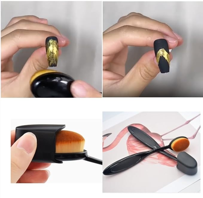 Daily Makeup Brush (Black) - Soft Nail Art Dust Powder Remover brush for Cleaning Fingernails, Makeup Tools