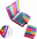 VNC 20 Slots Nail Art Stamp Plate Holder Stamping Plates Storage Bag Cases Rainbow Replaceable XL Plates Big Size 9.5x14.5CM Organizers (D-Rainbow)