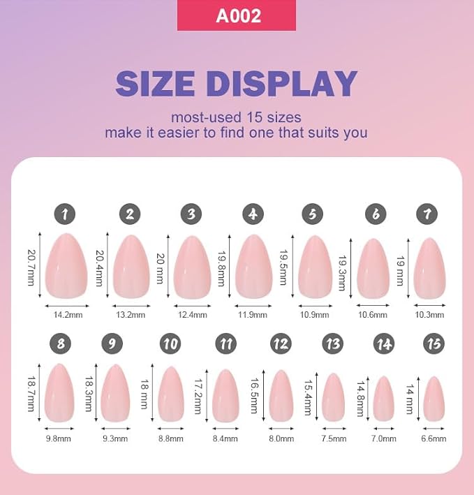 12Packs 360Pcs Almond Press on Nails Short Almond Fake Nails Solid Color False Nail Tips Glossy Nature Acrylic Nails Press on Nude Nail Art for Women Girls Daily Wear Manicure Deco 15 Size - 12 Colors