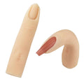 Silicone Practice Fingers for Acrylic Nails, Bendable Silicone Fake Finger to Practice Fake Nails, Soft Nail Training Finger Flexible Practice Nail Finger Hand for DIY Nails(Color 1)