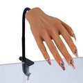 Silicone Practice Hand for Acrylic Nails, Mannequin Hands for Nails Practice with Adjustable Bracket, Life Size Fake Hand for DIY Nails/Nail Art Beginners/Nail Salon Artists