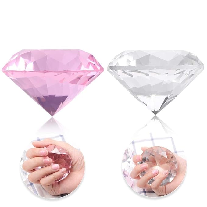 Brrnoo Nail Art Holder Practice Stand for Nail Art Display, Crystal Hand Model Shoot Ornament Manicure Accessories DIY Nail Art Display Stand Training Practice Display Stand(60mm Diameter)