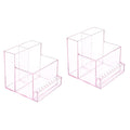 Beaupretty Nail Display Stand 2pcs Nail Drill Bit Holder Box Professional Nail Art Polishing Grinding Drill Bit Holder Display Storage Box Bit Case Organizer for Nails Nail Kits