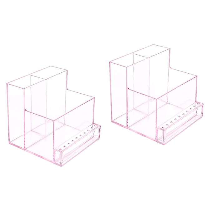 Beaupretty Nail Display Stand 2pcs Nail Drill Bit Holder Box Professional Nail Art Polishing Grinding Drill Bit Holder Display Storage Box Bit Case Organizer for Nails Nail Kits