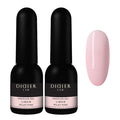 DIDER LAB Premium Liquid Gel Set Milky Pink - Self-Leveling Builder Gel for Nails - Professional Nail Reconstruction - Up to 5 mm Nail Extension - UV LED - Non-Acid - 2x0.34 fl oz
