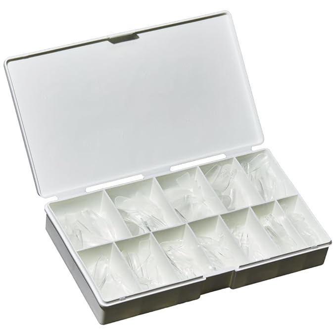 IBD Clear Soft Gel Nail Tips - Long Coffin Shape, Pre-Etched Fake Nail Extensions, Lightweight and Durable Acrylic Press On Nails, 504 Tips, 1-Pack