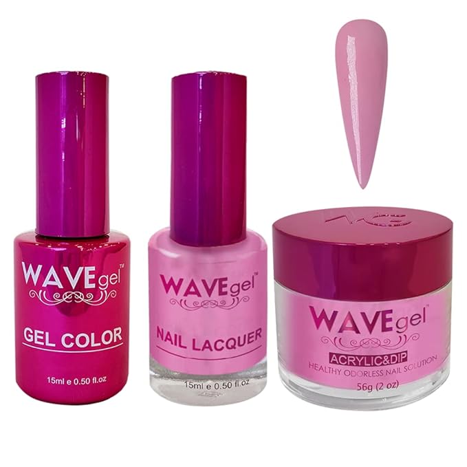 WAVEGEL Soak-Off Gel, Nail Lacquer & Acrylic/Dip Powder Matching Set - Princess Collection - #75 I Am Her