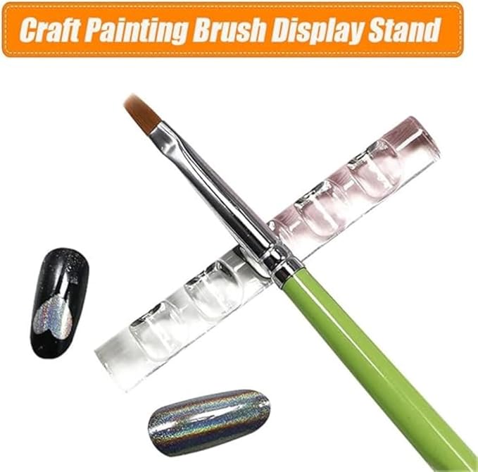 4-Color Acrylic Crystal Pen Holder Nail art painting pen holder Brush Organizer for Nail Art, Gel Polish & Desk Accessories 360° Rotating Display Stand (Pink/Red/black/Clear)