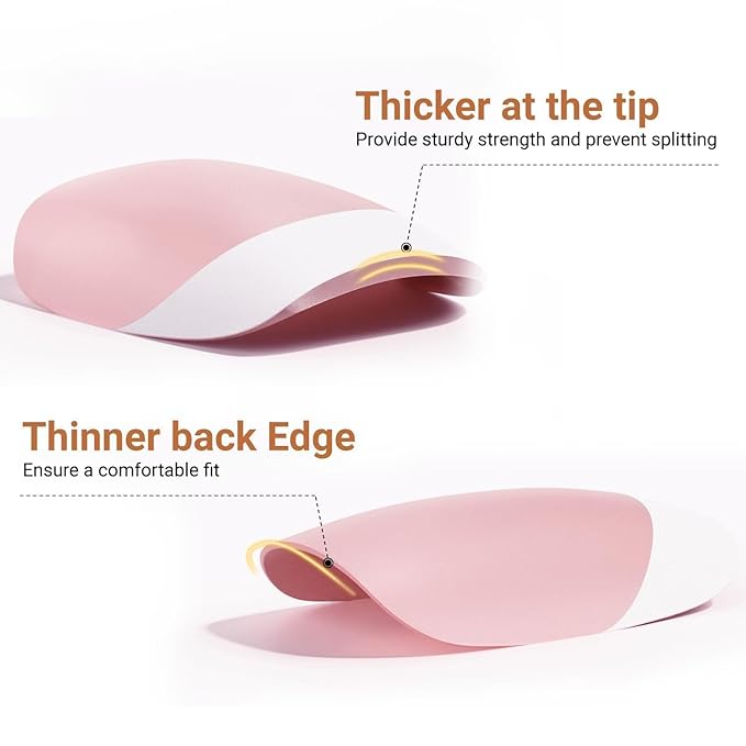Gel French Tip Nails Short Coffin French Tip Press on Nails SXVME White French Nail Tips 300Pcs Pre-applied Tip Primer Natural Pink Fake Nails Extensions Gel Nail Kit for Women Girls DIY