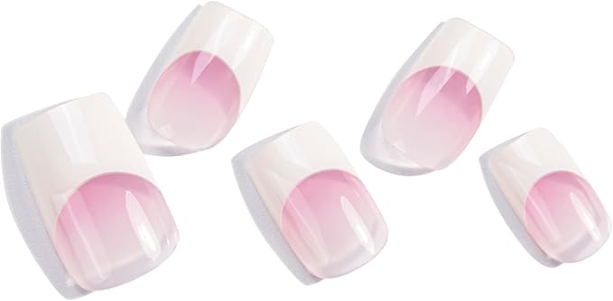 French-Inspired 20pcs Semi Cured Gel Nail Strips - Salon-Grade DIY Wraps with Glaze Texture, Easy Application, UV Light Required for Classic Nails
