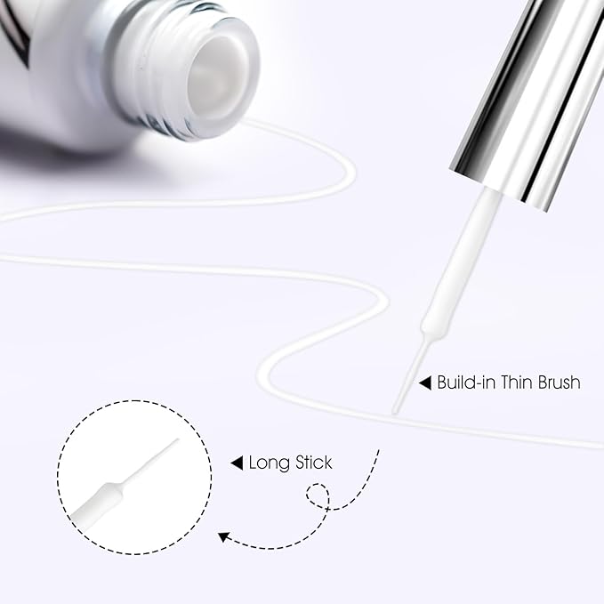 VENALISA Liner Gel Nail Polish 8ML 1 Pcs White Gel Polish For French Tip With Thin Brush Nail Art Swirls Nail Design Soak Off UV DIY at Home Manicure Salon