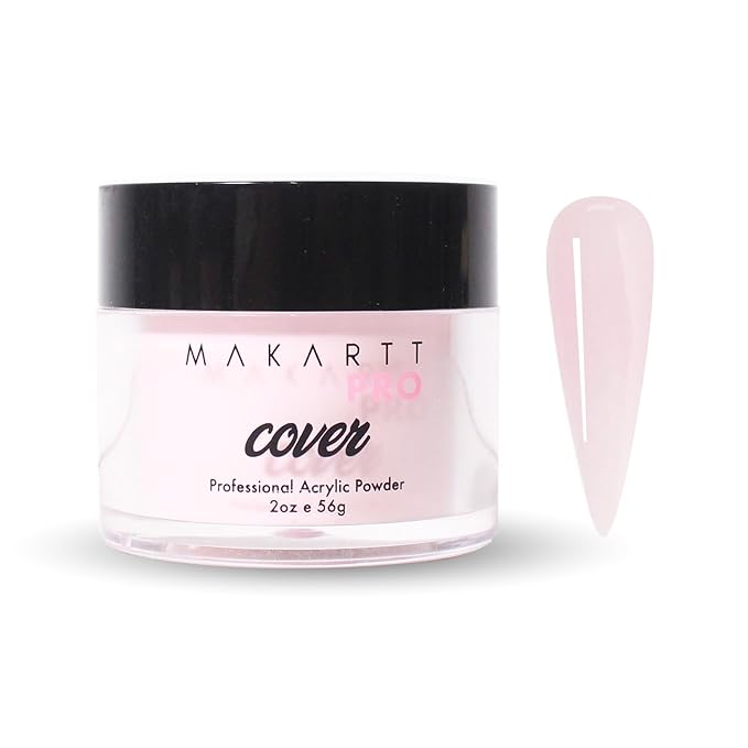 MakarttPro Acrylic Powder – Durable, Long-Lasting, Easy-Apply Formula for Nail Extensions, Overlays, Sculpting & Nail Art – 56g/2oz – Pink Silk, Perfect for Pros and At-Home Use