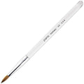 PANA Pure Kolinsky Hair Nail Brush - Round Clear Acrylic Handle (Size 6) - for Acrylic Nail Application, Nail Extension, Manicure Pedicure Salon Beginner and Professional