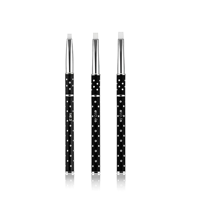 Acrylic Nail Art Brushes Drawing Pen Polish Brush set Nail UV Gel Nail Art Tool Kit 3pcs/set (Size3-1)